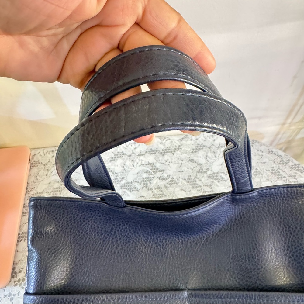 Maalex Leather  Navy Blue Womens Shoulder Bag - Picture 5 of 15